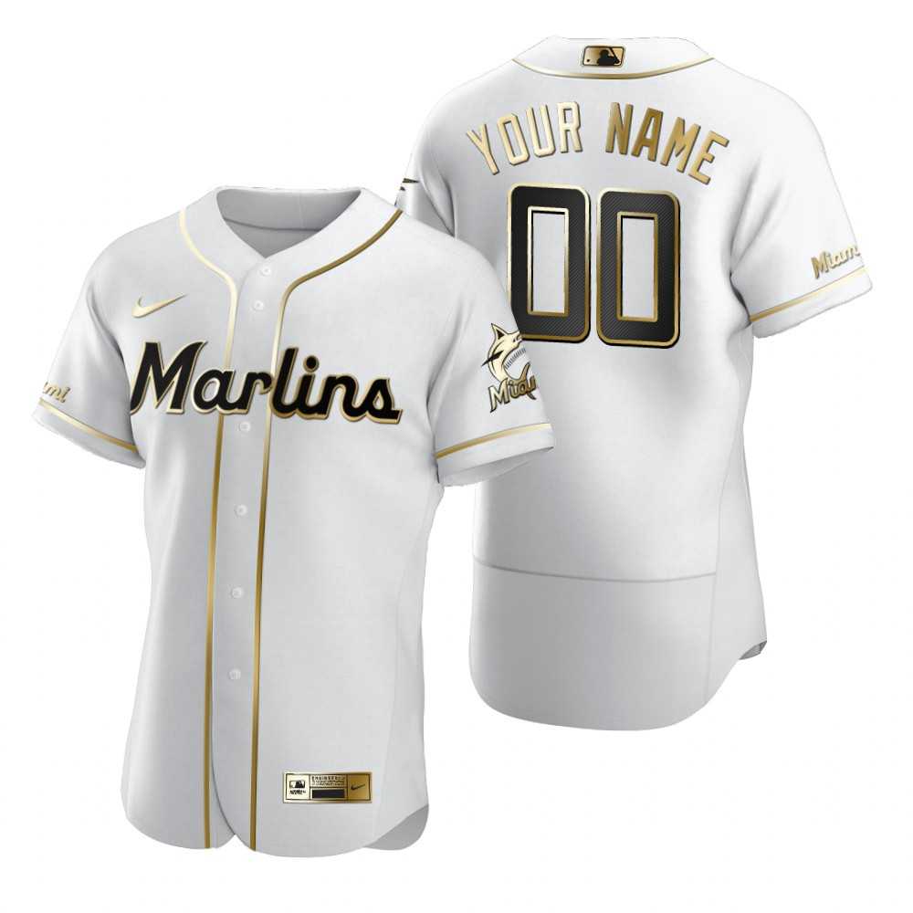 Miami Marlins Customized Nike White Stitched MLB Flex Base Golden Edition Jersey,We sell and wholesale Miami Marlins Customized Nike White Stitched MLB Flex Base Golden Edition Jersey on line form chian!